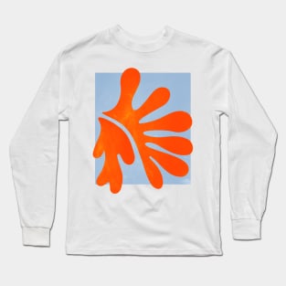 Red Coral Leaf: Matisse Paper Cutouts II Long Sleeve T-Shirt